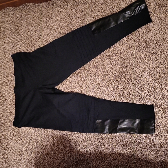 Pants - NWOT RUNE Black skinny spandex/faux leather pants size XXL